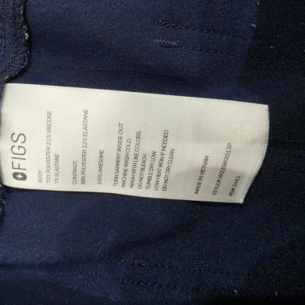 FIGS Yola Cargo Scrub Pants Women Small Navy Blue Excellent Straight Leg Multi-P - Picture 10 of 15